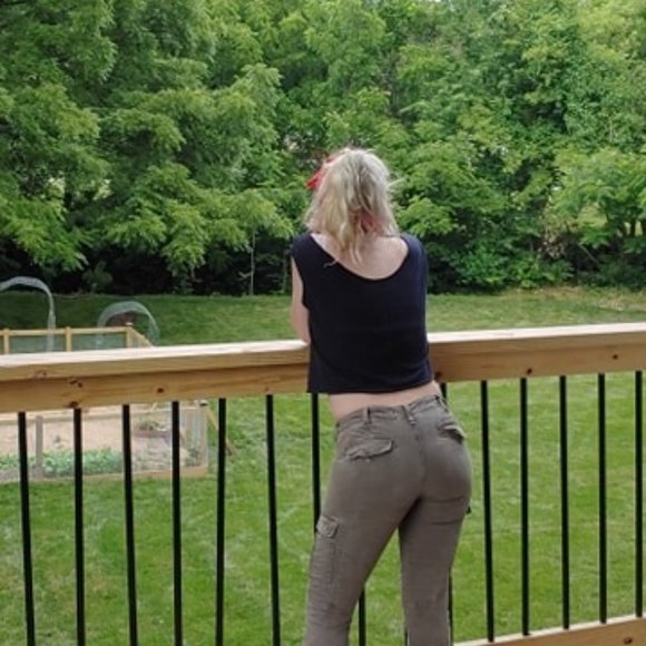 J Brand grunge army green cargo skinny jeans - Picture 3 of 8